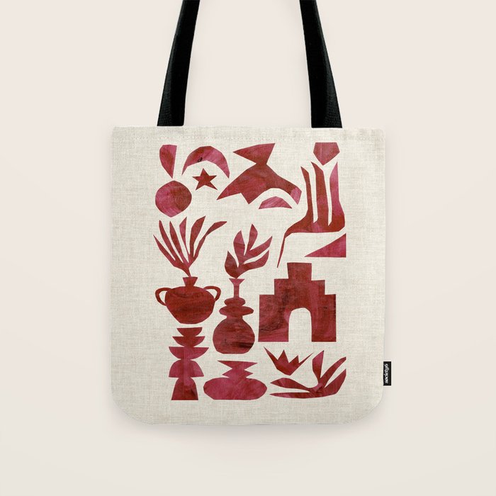 Crimson Village Tote Bag Gallery Image 1