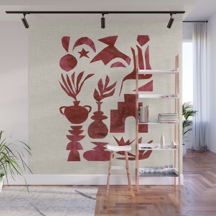 Crimson Village Wall Mural Gallery Image 1