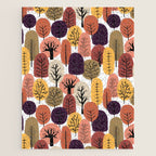 Autumn Trees Pattern Jigsaw Puzzle Gallery Image 1
