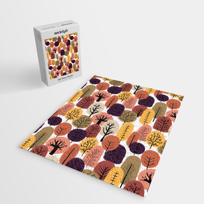 Autumn Trees Pattern Jigsaw Puzzle Gallery Image 2