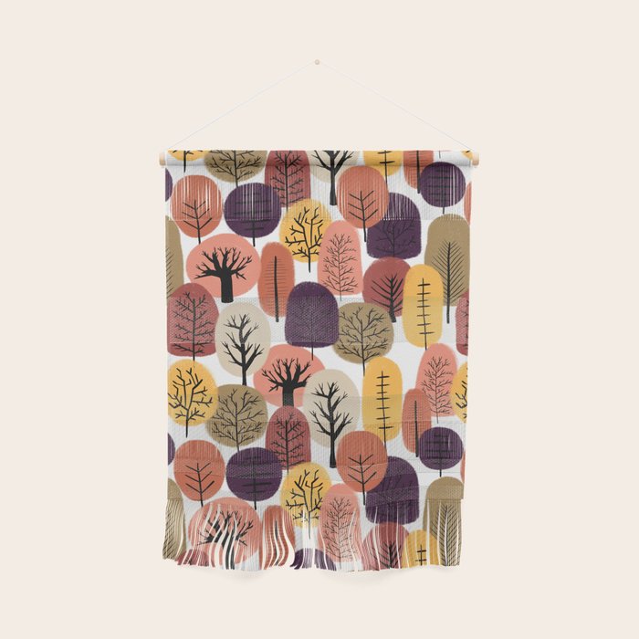 Autumn Trees Pattern Wall Hanging Gallery Image 1