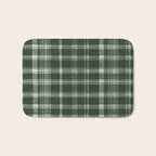 Fall Green Rustic Plaid Bath Mat Gallery Image 1
