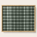 Fall Green Rustic Plaid Serving Tray Gallery Image 1