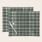 Fall Green Rustic Plaid Placemat Gallery Image 1