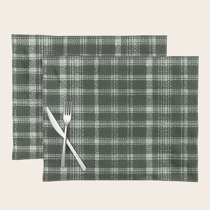 Fall Green Rustic Plaid Placemat Gallery Image 1