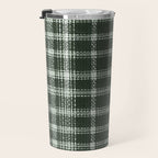 Fall Green Rustic Plaid Travel Mug Gallery Image 3