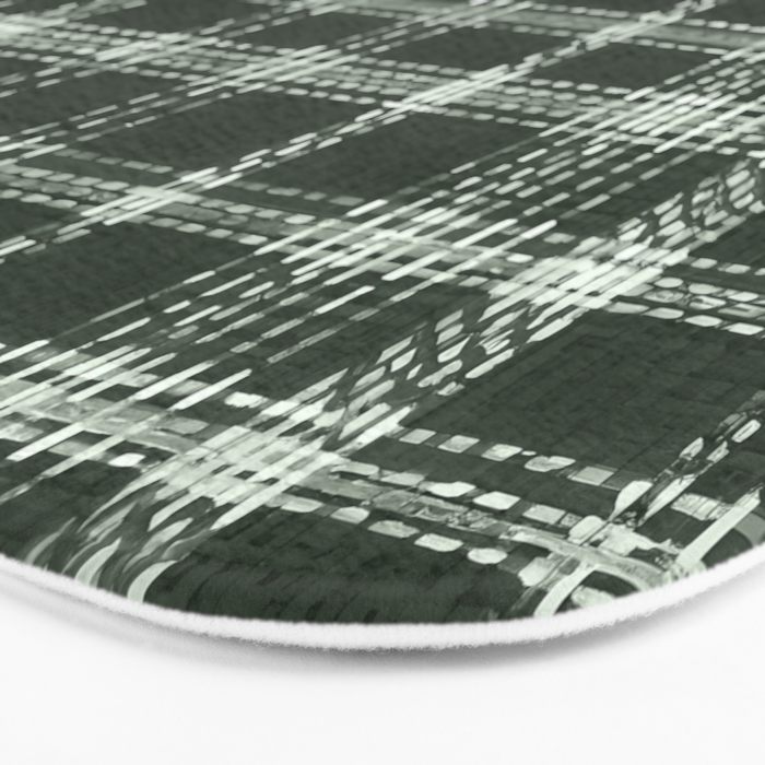 Fall Green Rustic Plaid Bath Mat Gallery Image 3
