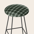 Fall Green Rustic Plaid Stool Gallery Image 2