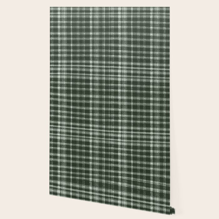 Fall Green Rustic Plaid Wallpaper Gallery Image 2
