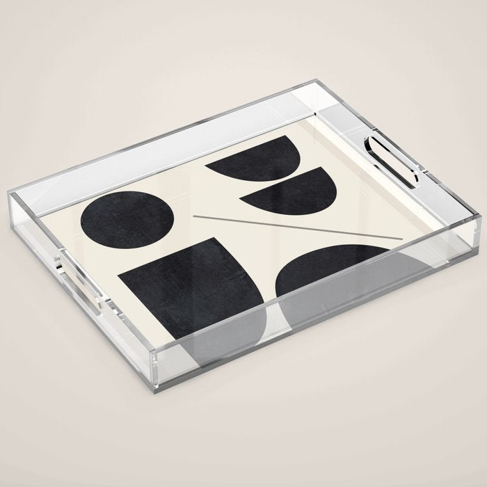 Modern Abstract Minimal Shapes 221 Acrylic Tray Gallery Image 1
