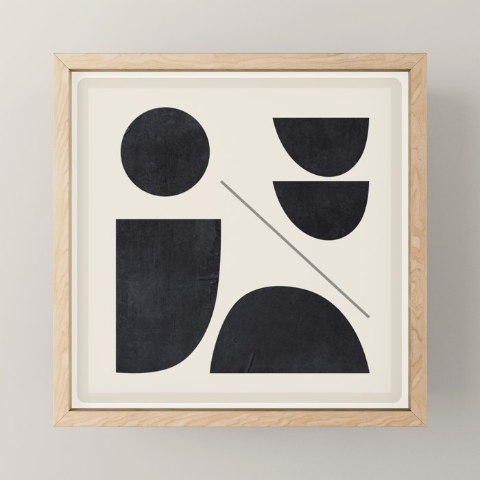 Modern Abstract Minimal Shapes 221 Mini Art Print Gallery Image 1