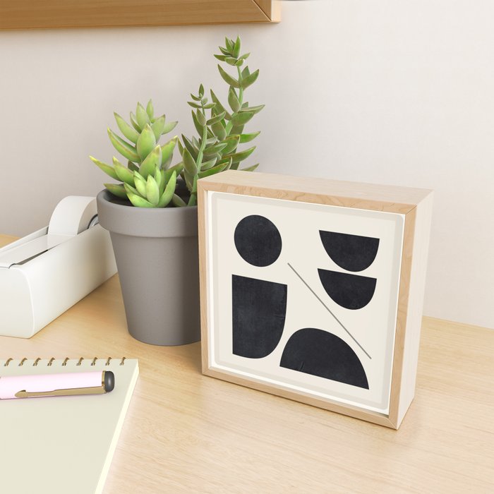 Modern Abstract Minimal Shapes 221 Mini Art Print Gallery Image 2