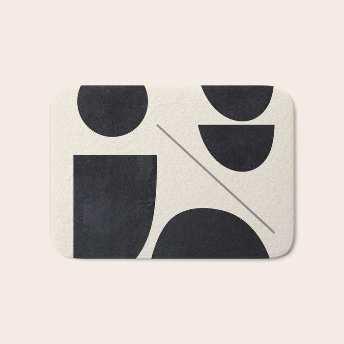 Modern Abstract Minimal Shapes 221 Bath Mat Gallery Image 1