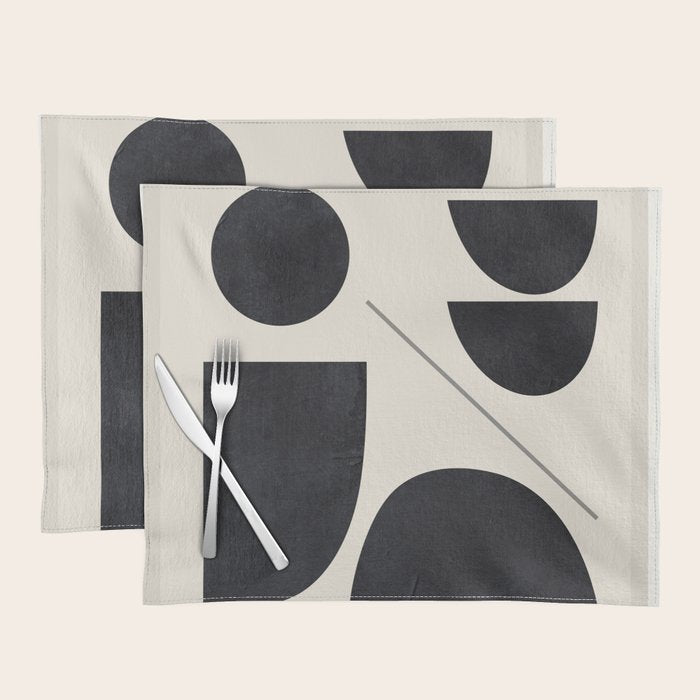 Modern Abstract Minimal Shapes 221 Placemat Gallery Image 1