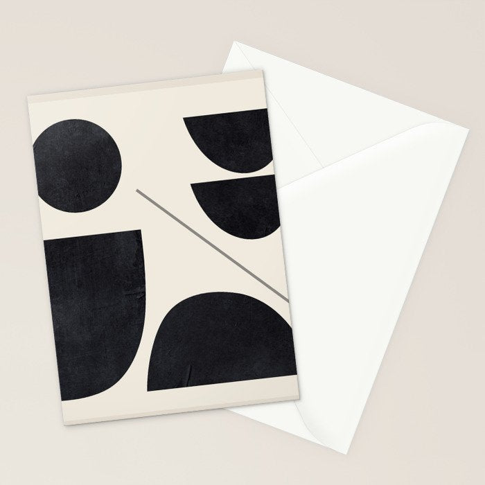 Modern Abstract Minimal Shapes 221 Stationery Card Gallery Image 2