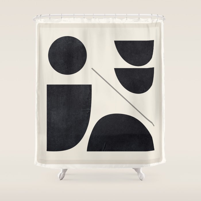 Modern Abstract Minimal Shapes 221 Shower Curtain Gallery Image 1