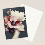 Enchanted Moody Floral Portrait Stationery Card Gallery Image 2