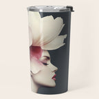Enchanted Moody Floral Portrait Travel Mug Gallery Image 2