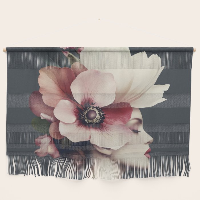 Enchanted Moody Floral Portrait Wall Hanging Gallery Image 1
