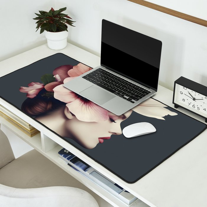 Enchanted Moody Floral Portrait Desk Mat Gallery Image 2
