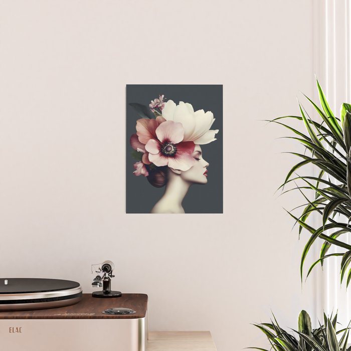 Enchanted Moody Floral Portrait Poster Gallery Image 2