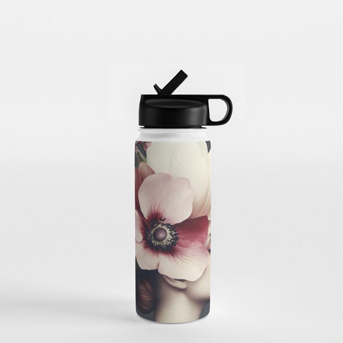 Enchanted Moody Floral Portrait Water Bottle Gallery Image 1