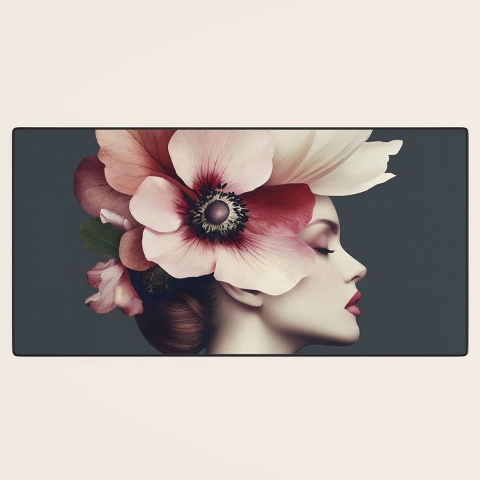 Enchanted Moody Floral Portrait Desk Mat Gallery Image 3