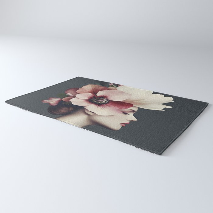 Enchanted Moody Floral Portrait Rug Gallery Image 3
