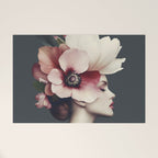 Enchanted Moody Floral Portrait Welcome Mat Gallery Image 1