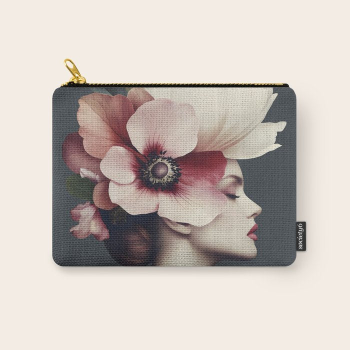 Enchanted Moody Floral Portrait Carry All Pouch Gallery Image 1