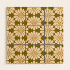 Retro Modern Daisy - 70s Wood Wall Art Gallery Image 1