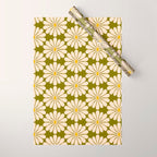 Retro Modern Daisy - 70s Wrapping Paper Gallery Image 1