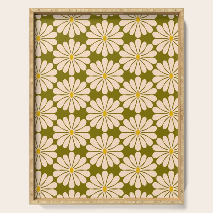 Retro Modern Daisy - 70s Serving Tray Gallery Image 1