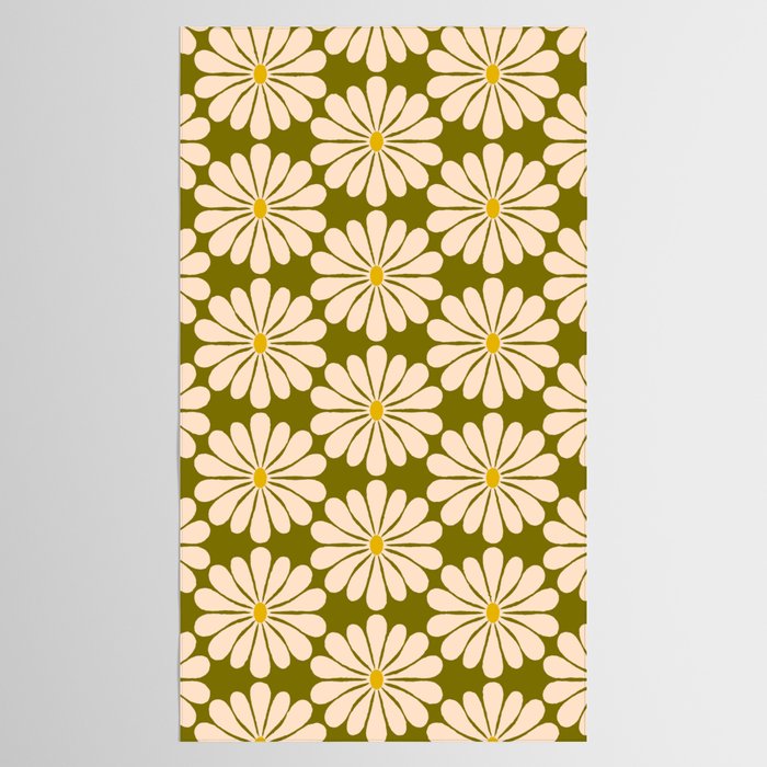 Retro Modern Daisy - 70s Tablecloth Gallery Image 2