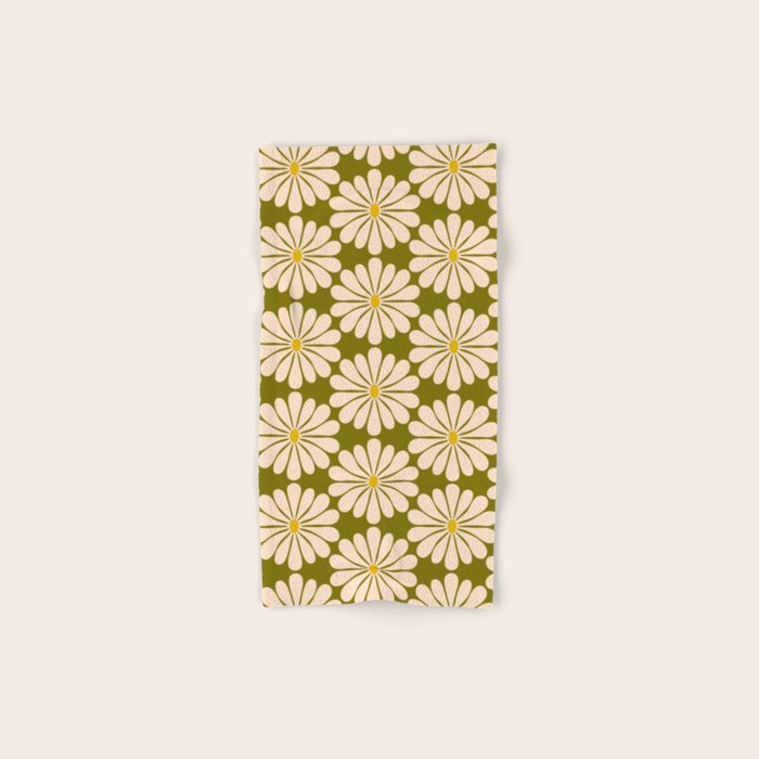 Retro Modern Daisy - 70s Bath Towel Gallery Image 1