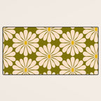 Retro Modern Daisy - 70s Desk Mat Gallery Image 3