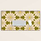 Retro Modern Daisy - 70s Desk Mat Gallery Image 1
