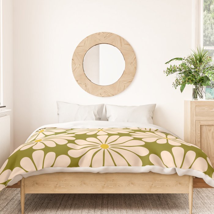 Retro Modern Daisy - 70s Duvet Cover Gallery Image 3