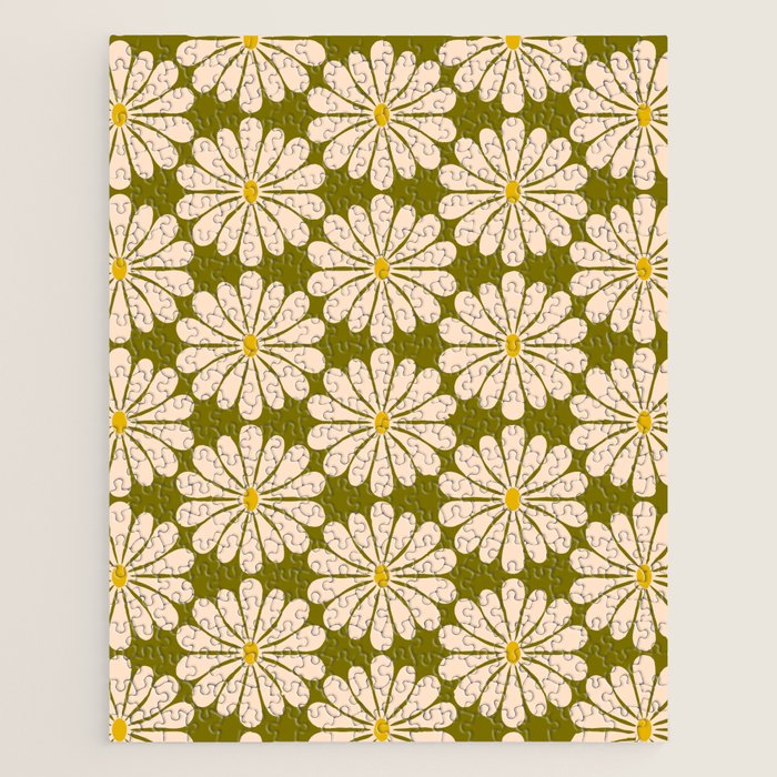 Retro Modern Daisy - 70s Jigsaw Puzzle Gallery Image 1