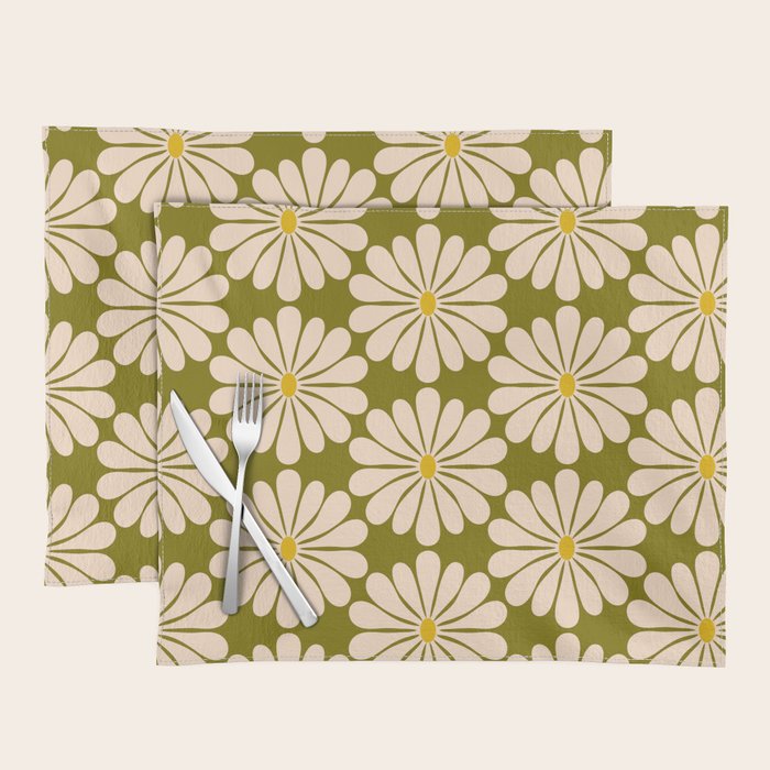 Retro Modern Daisy - 70s Placemat Gallery Image 1