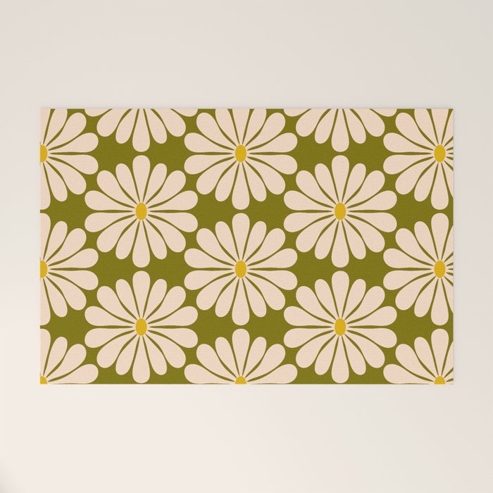 Retro Modern Daisy - 70s Welcome Mat Gallery Image 1