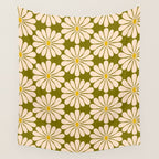 Retro Modern Daisy - 70s Wall Tapestry Gallery Image 4