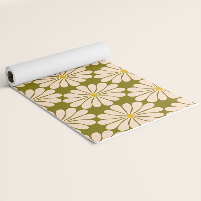 Retro Modern Daisy - 70s Yoga Mat Gallery Image 2