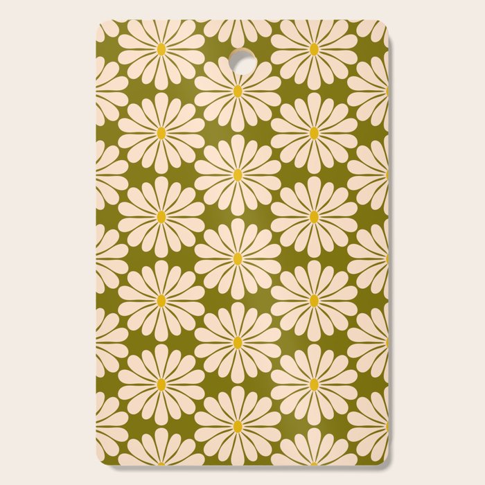 Retro Modern Daisy - 70s Cutting Board Gallery Image 1
