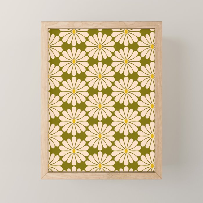 Retro Modern Daisy - 70s Mini Art Print Gallery Image 1