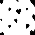 Hand-Drawn Hearts (Black & White Pattern) Coffee Mug Gallery Image 2