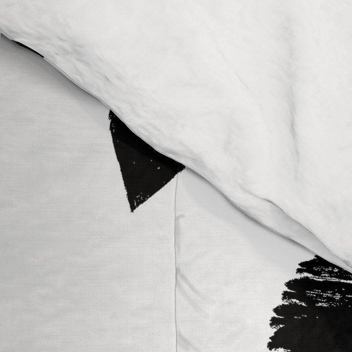 Hand-Drawn Hearts (Black & White Pattern) Comforter Gallery Image 4