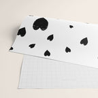 Hand-Drawn Hearts (Black & White Pattern) Wrapping Paper Gallery Image 2