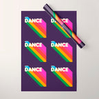 RAINBOW DANCE TYPOGRAPHY- let's dance Wrapping Paper Gallery Image 1