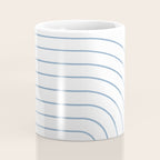 Minimal Arch XXV White and Blue Green Modern Geometric Lines Coffee Mug Gallery Image 4